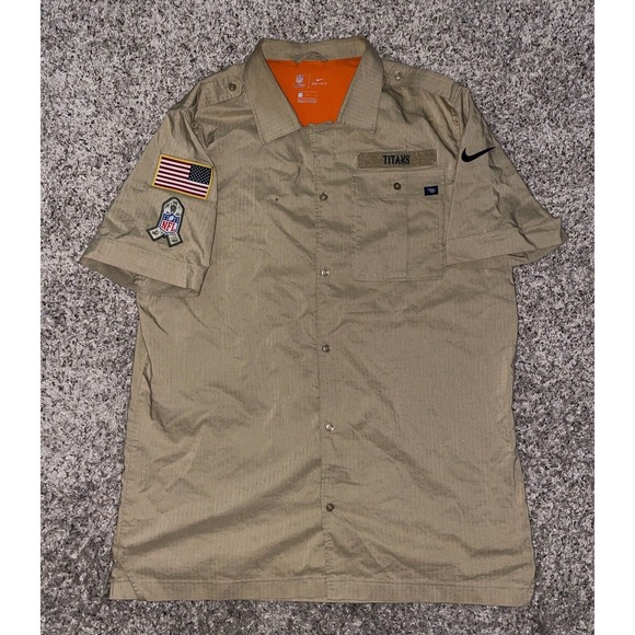 Tennessee Titans Nike 2019 Salute to Service Sideline Woven Button-Up Shirt Sz L - Picture 1 of 8